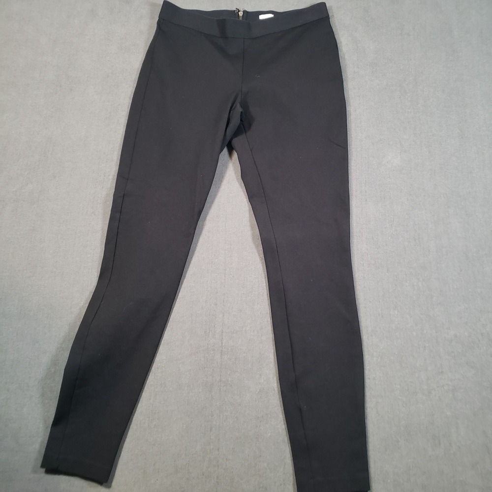 J.Crew Pixie Pants Womens 8R Black Exposed Back Zip Ponte Knit Trousers 31090
